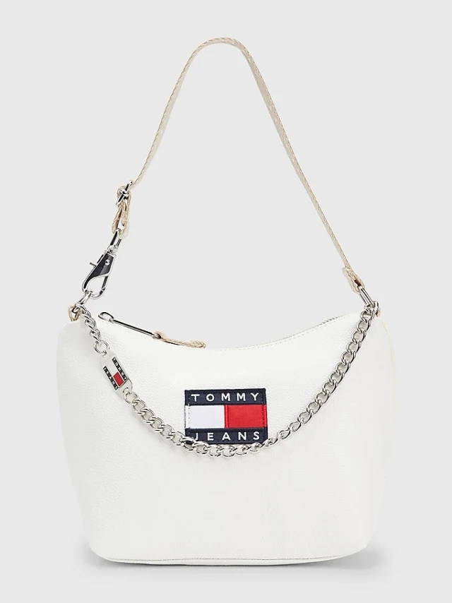 Tommy Hilfiger Tjw Heritage Shoulder Bag Γυναικεία Τσάντα Λευκή