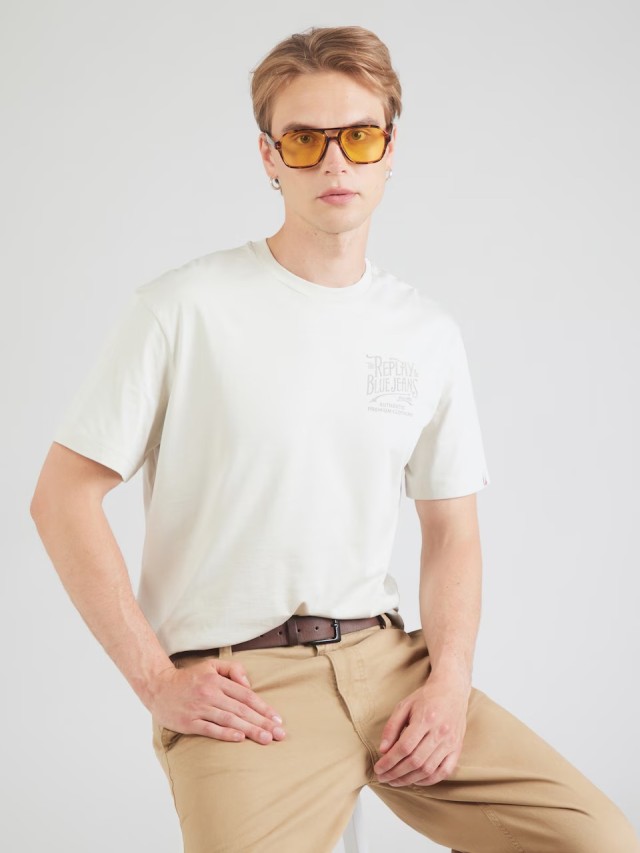 Replay Ανδρική Μπλούζα Μπεζ