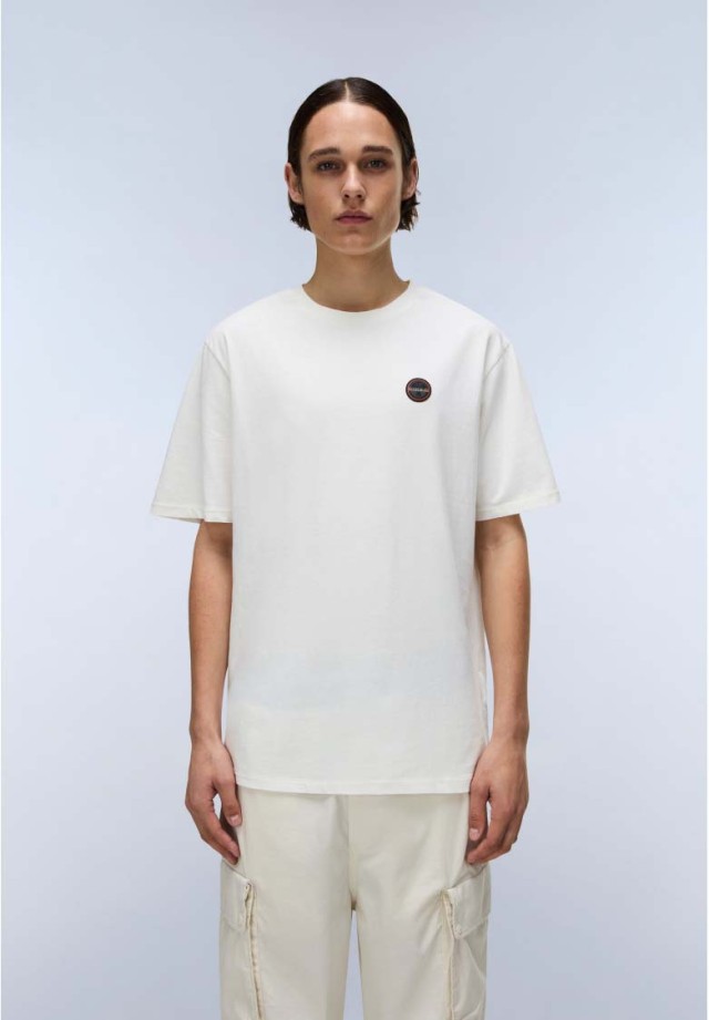 Napapijri S-Badge Ss 1 White Heron Ανδρική Λευκή