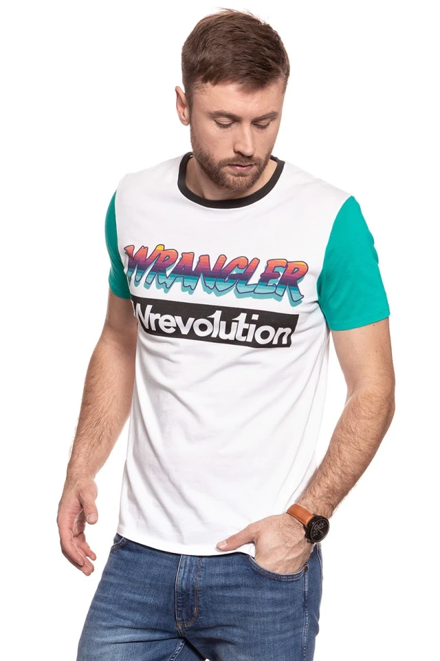 Ανδρική Βαμβακερή Λευκή Μπλούζα Wrangler