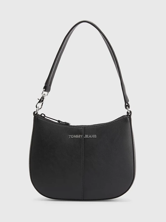 Tommy Hilfiger Tjw Femme Pu Shoulder Bag Γυναικεια Τσαντα Μαυρη