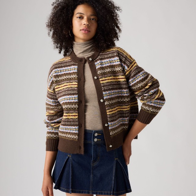 Levis Charlotte Crewneck Cardigan Multi-Color Γυναικεία Ζακέτα Πλεκτή Multi