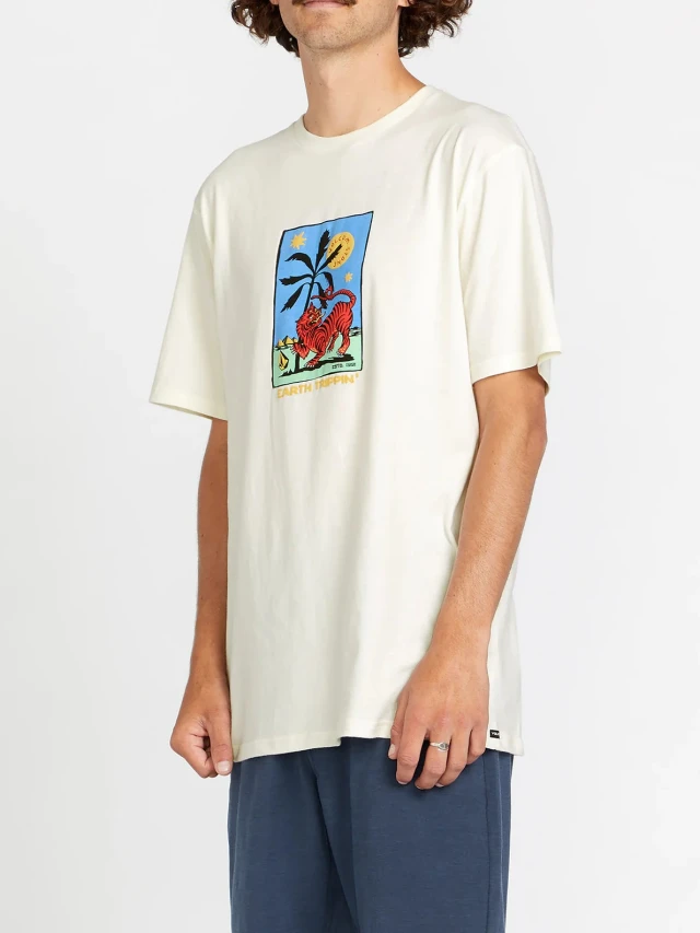 Volcom Tarot Tiger Fty Sst Ανδρική Μπλουζα Εκρού