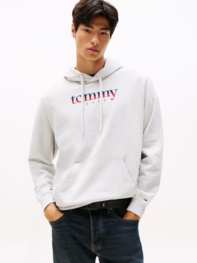 Tommy Hilfiger Tjm Reg Dna Hoodie Ext Ανδρικό Φούτερ Γκρι