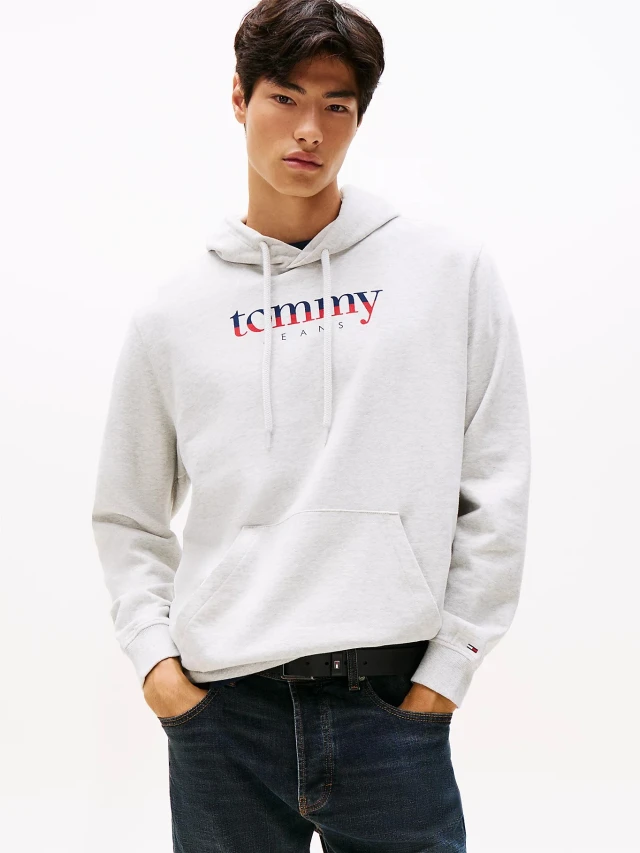Tommy Hilfiger Tjm Reg Dna Hoodie Ext Ανδρικό Φούτερ Γκρι