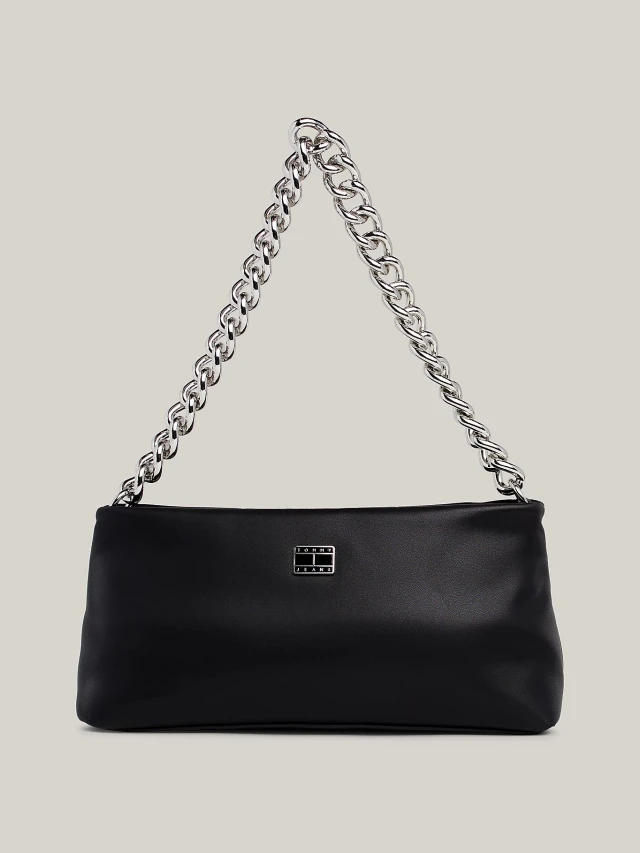 Tommy Hilfiger Tjw City-Wide Shoulder Bag Γυναικεία Τσάντα Μαύρη