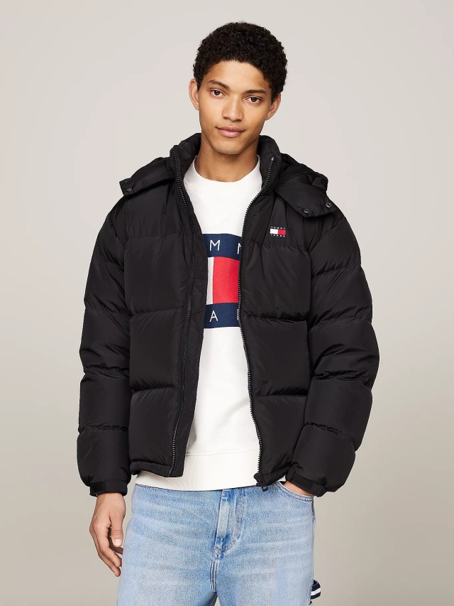 Tommy Hilfiger Tjm Alaska Puffer Ext Ανδρικό Μπουφάν Μαύρο