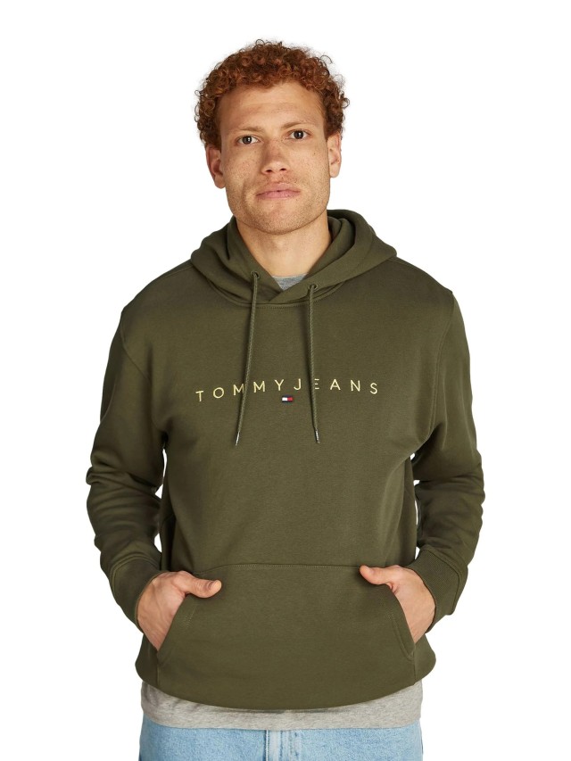 Tommy Hilfiger Tjm Reg Tj Flag Crest Hood Ext Ανδρικό Φούτερ Λαδί