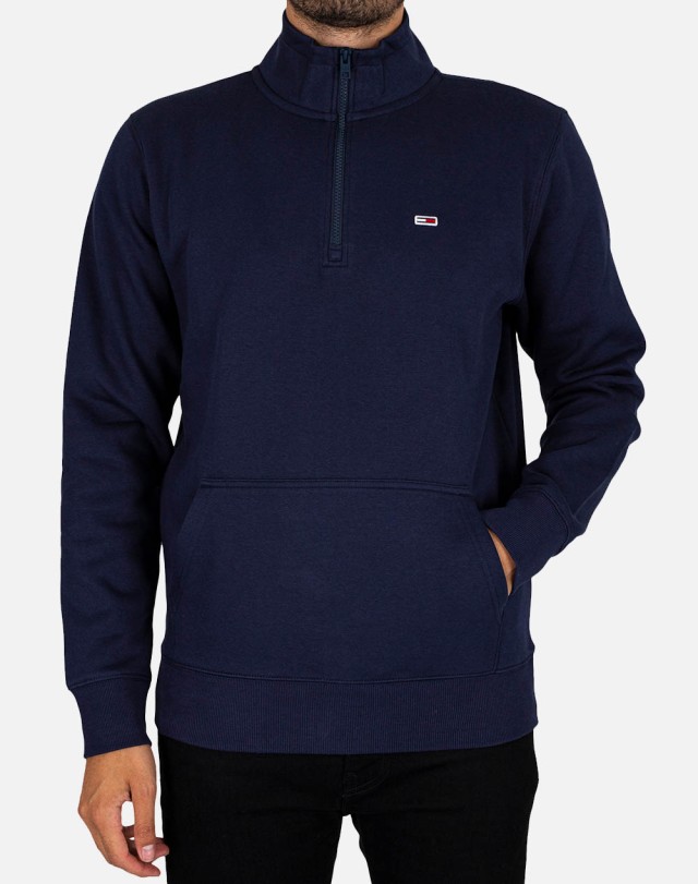 Tommy Hilfiger Tjm Regular Fleece Mock Neck Ανδρικο Φουτερ Μπλε