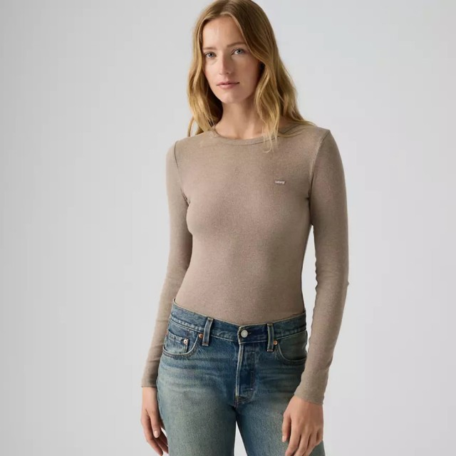 Levis Hayes Ls Tee Browns Γυναικεία Μπλούζα Πουρο