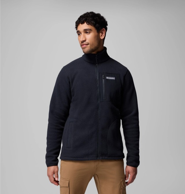 Columbia Jasper Ridge™ Pebbled Full Zip Fleece Ανδρική Ζακέτα Fleece Μαύρο