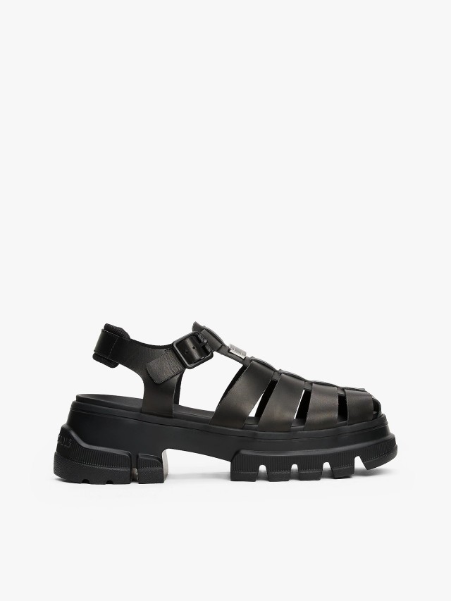 Tommy Hilfiger Tjw Fisherman Sandal Γυναικεία Πέδιλα Μαύρα