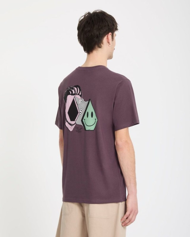 Volcom Aura Bsc Sst Ανδρική Μπλούζα Μωβ