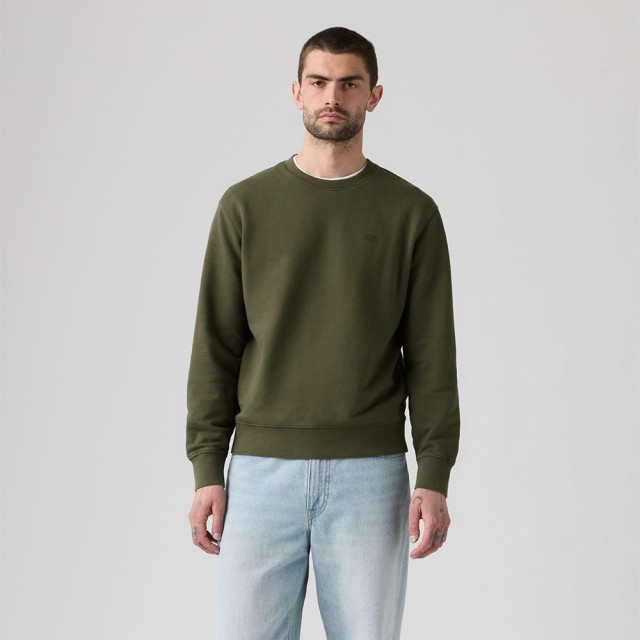 Levis The Original Hm Crew Greens Ανδρικό Φούτερ Πράσινο