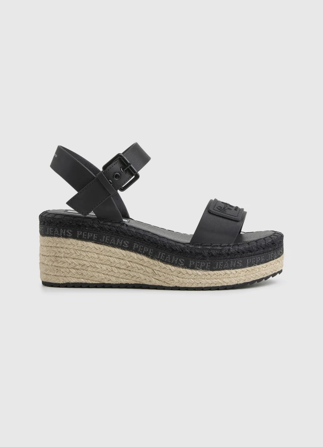 Pepe Jeans Witney Brand Γυναικείες Πλατφόρμες Μαύρες