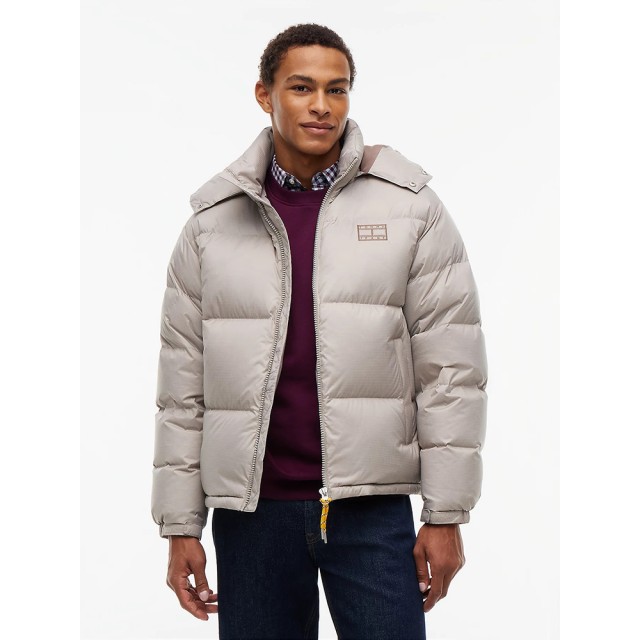 Tommy Hilfiger Tjm Alaska Down Puffer Ext Ανδρικό Πουπουλένιο Μπουφάν Μπεζ