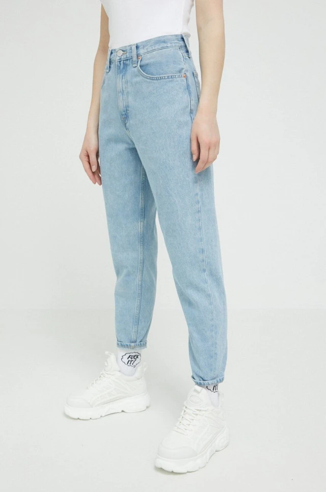 Tommy Hilfiger Mom Jean Uhr Tapered Bg4015 Γυναικείο Παντελόνι Τζιν Χλωριο