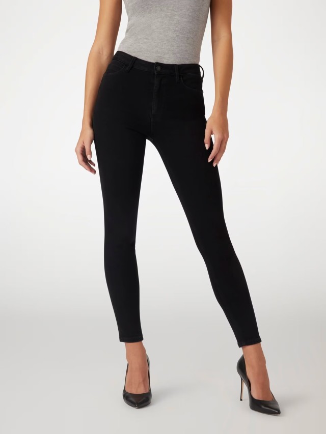 Guess 1981 Skinny Γυναικειο Παντελονι Τζiν Μαυρο