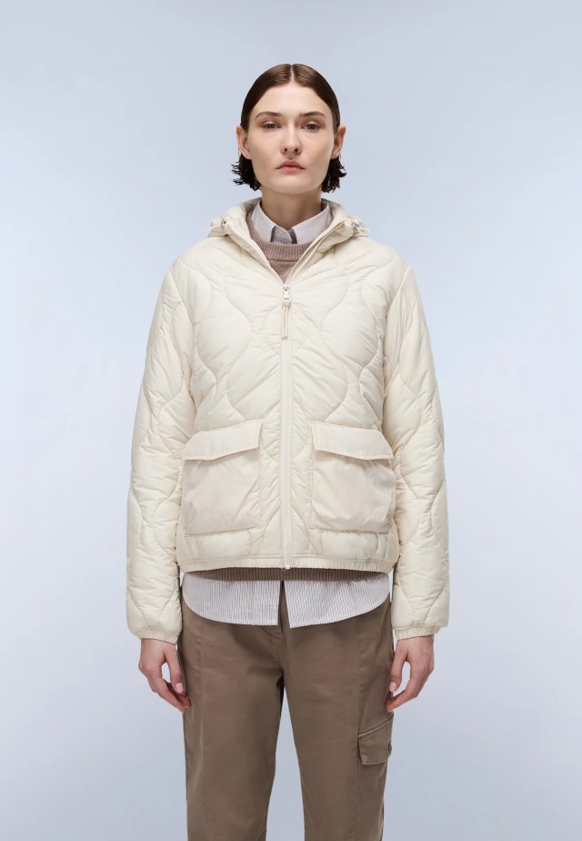 Napapijri A-Sort Wint H W Beige Dimity Γυναικείο Μπουφάν Εκρου