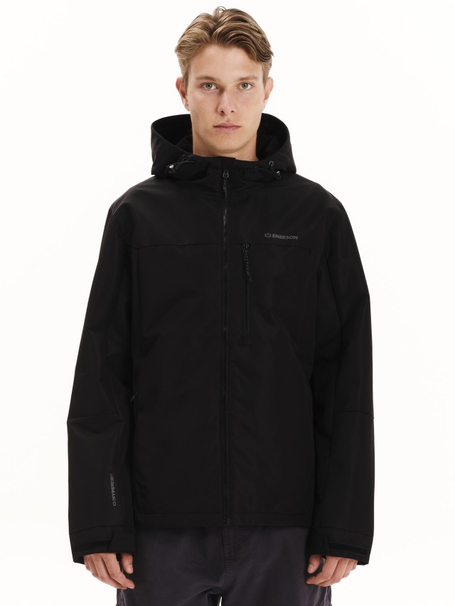 Emerson Mens Hooded Jacket Ανδρικό Μπουφάν Μαύρο