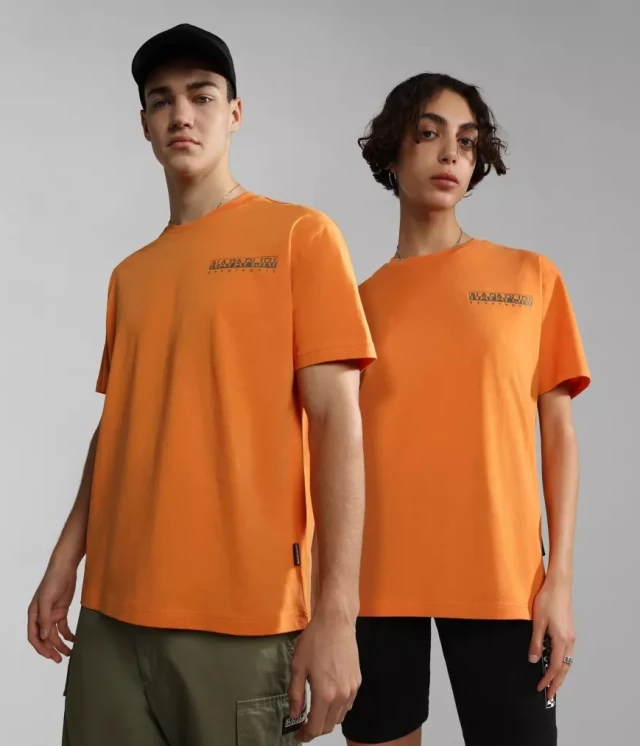 Napapijri S-PAJAS SS ORANG AMBER A1Z Ανδρικη Μπλουζα πορτοκαλι