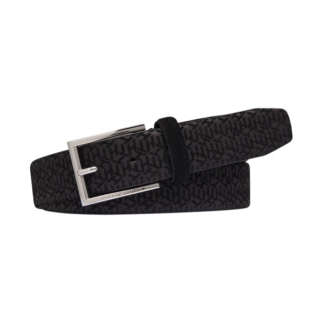 Tommy Hilfiger Tjm Enamel Flag Inlay 4.0 Ανδρικη Ζωνη Μαυρη