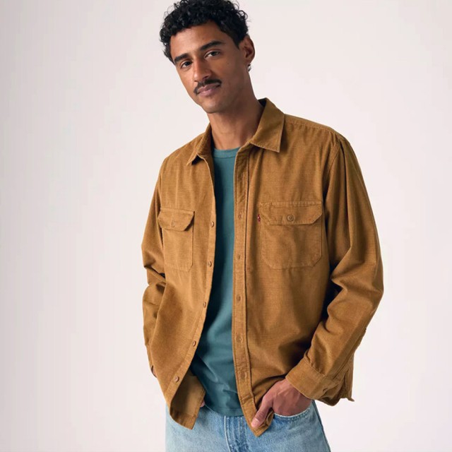 Levis Jackson Worker Neutrals Ανδρικό Πουκάμισο Κοτλε Μπεζ