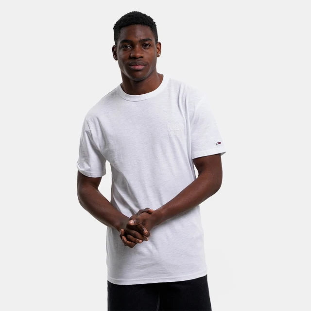 Tommy Hilfiger Tjm Clsc Tj Slub Tee Ανδρική Μπλούζα Λευκή