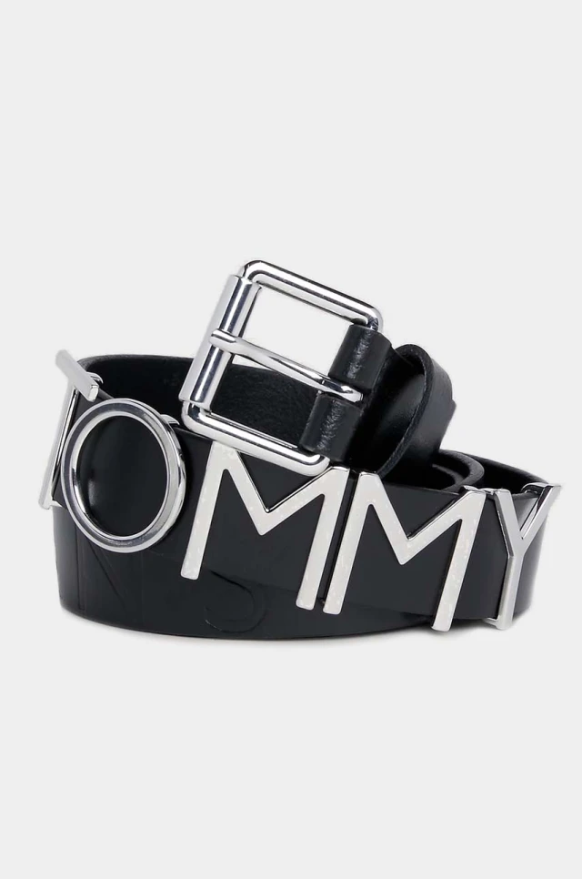 Tommy Hilfiger Tjw Bold Leather 3.0 Γυναικεία Ζώνη Μαύρη
