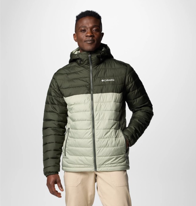 Columbia Powder Lite™ II Hooded Jacket Ανδρικό Μπουφάν Πράσινο