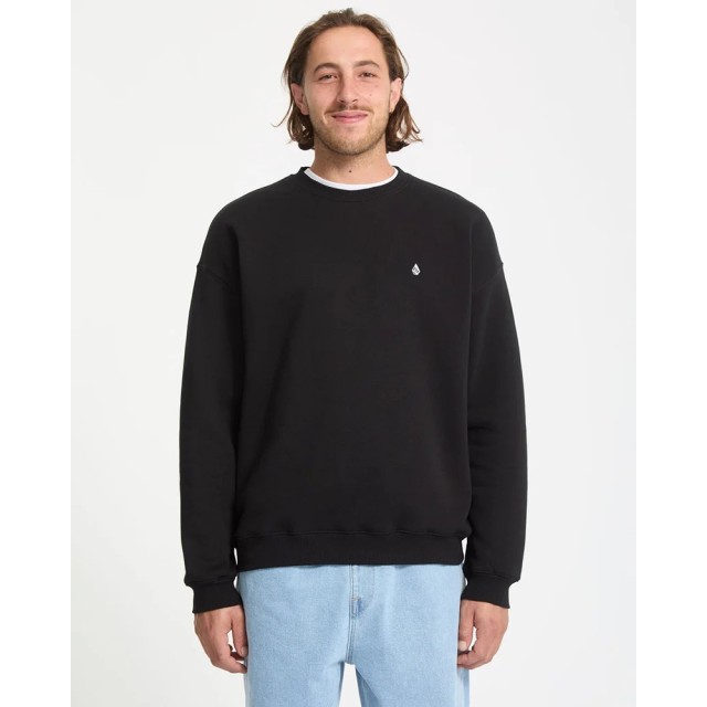Volcom Single Stone Crew Ανδρικό Φούτερ Μαύρο