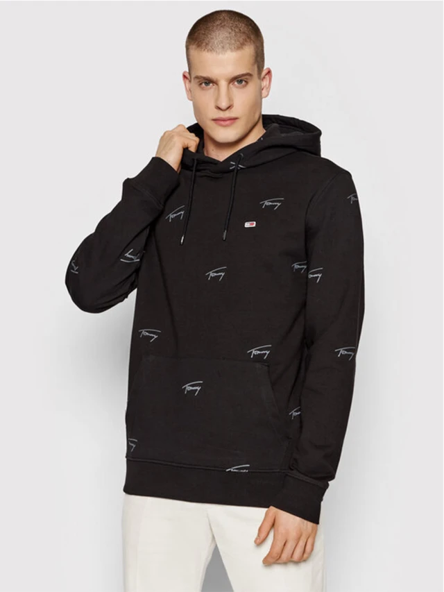 Tommy Hilfiger Tjm Critter Hoodie Ανδρικο Φουτερ Μαυρο