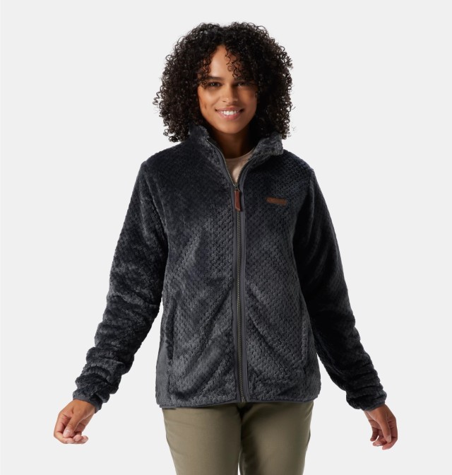 Columbia Fire Side™ II Sherpa Full Zip Fleece Γυναικεία Fleece Ζακέτα Μαύρη