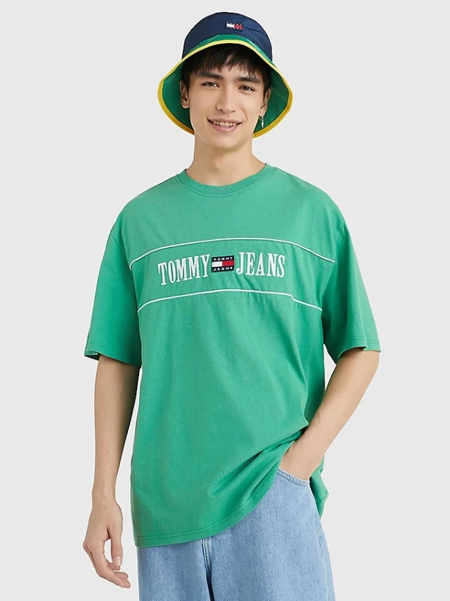 Tommy Hilfiger Tjm Skate Archive Tee Ανδρική Μπλούζα Πράσινη