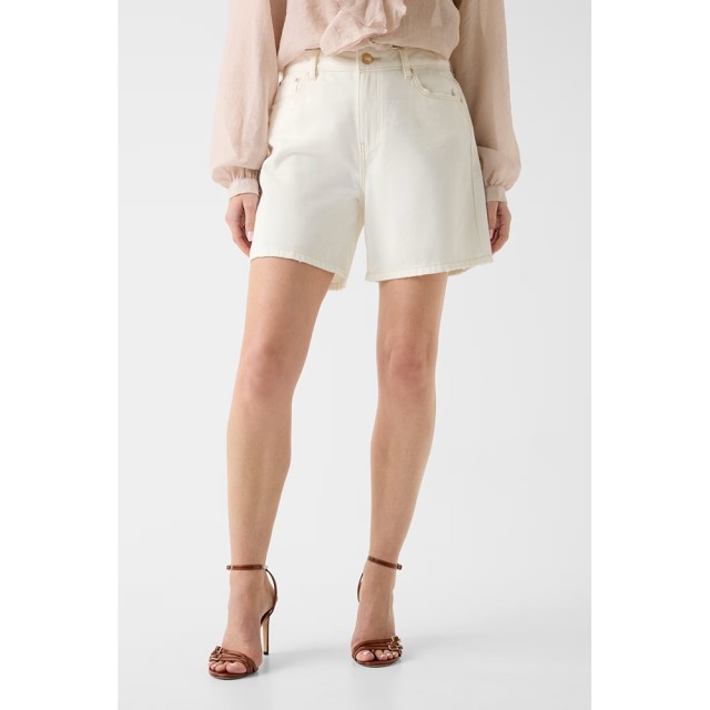 Guess Super Relaxed Short Γυναικείo Σορτς Τζιν Εκρού
