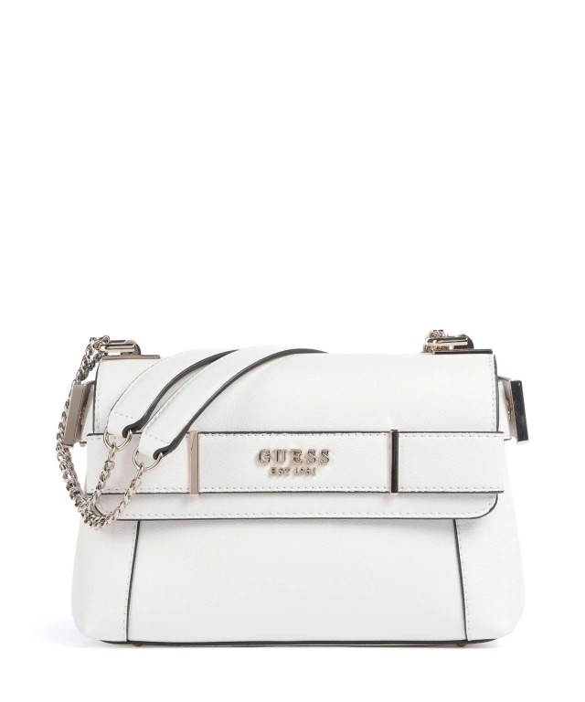 Guess Anadela Convertible Xbody Flap Γυναικεία Τσάντα Λευκή
