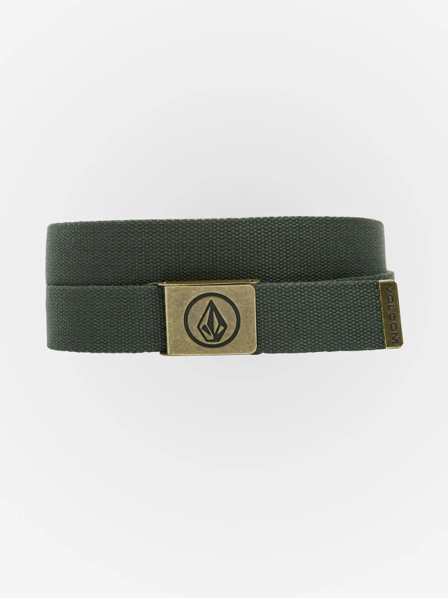 Volcom Fa Circle Web Belt Ζώνη Ανδρική Πράσινη