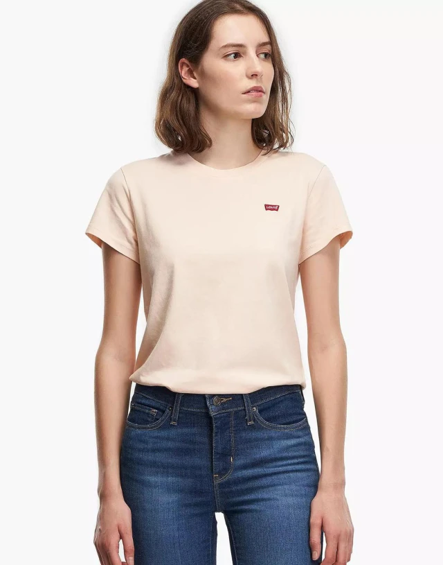 Levis Perfect Tee Peach Puree Γυναικεια Μπλουζα Ροζ