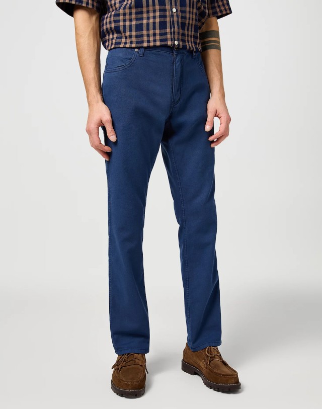 Wrangler Greensboro Navy Ανδρικό Παντελόνι Τζιν Πεντατσεπο Μπλε