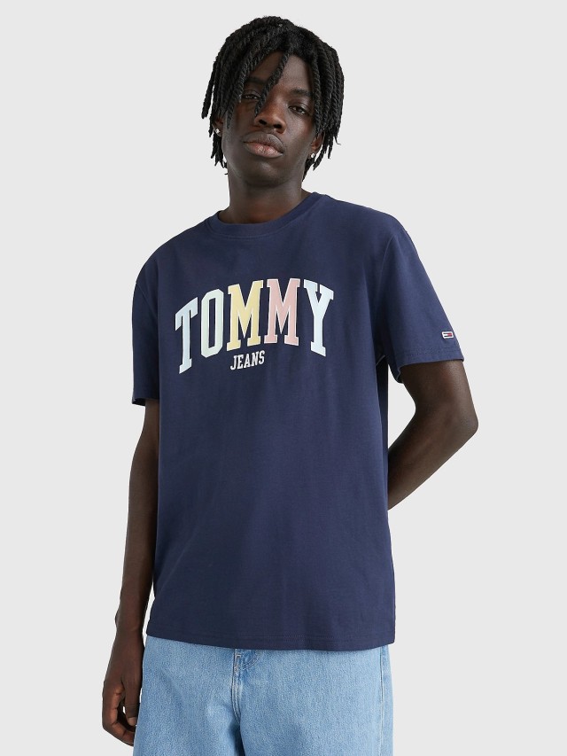 Tommy Hilfiger Tjm Clsc College Pop Tommy Tee Ανδρική Μπλούζα Μπλε