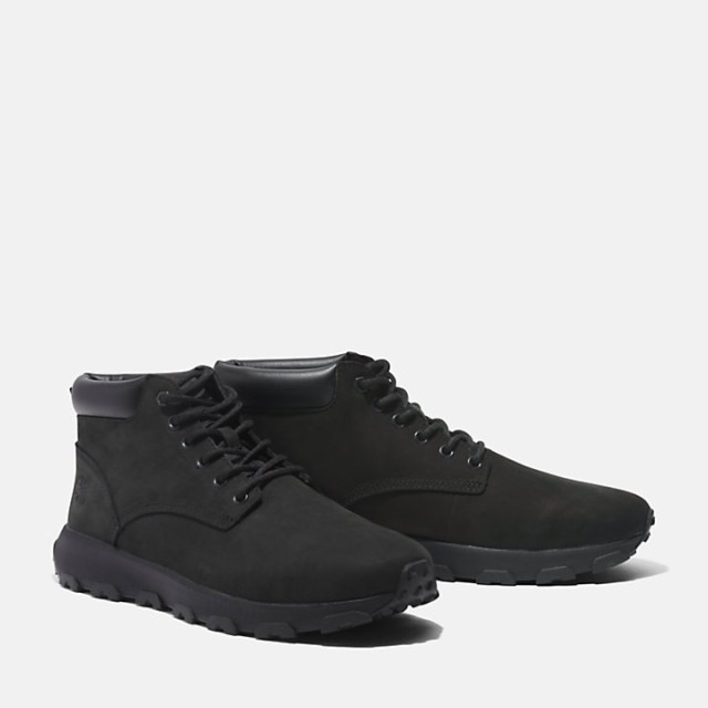Timberland Mid Lace Sneaker Wins Black Ανδρικά Μποτάκια Μαύρα