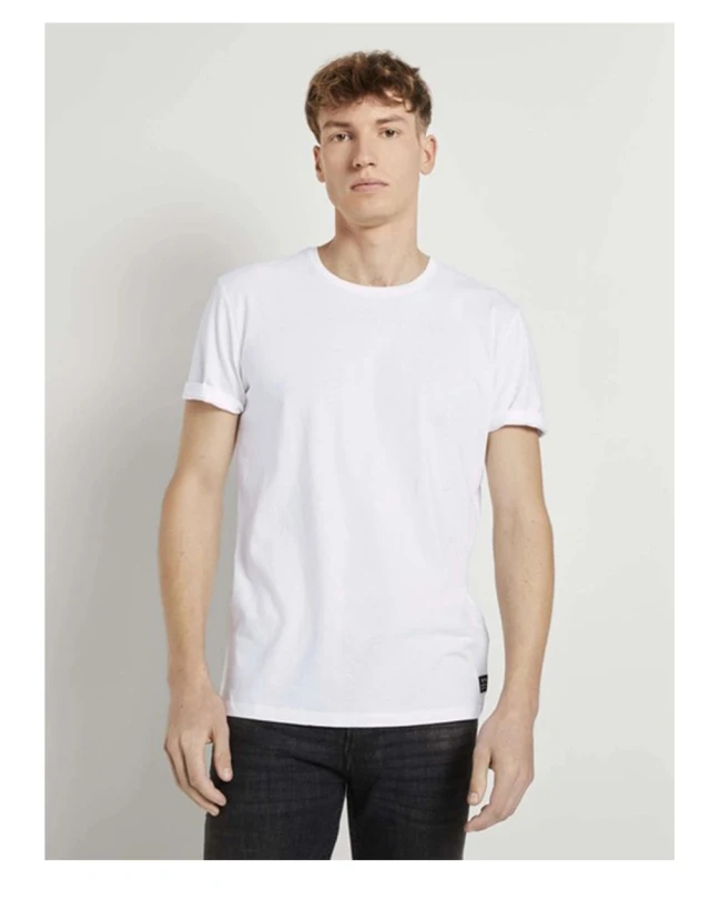Tom Tailor 2Nd 107 Basic T-Shirt Μπλουζα Ανδρικο Λευκο