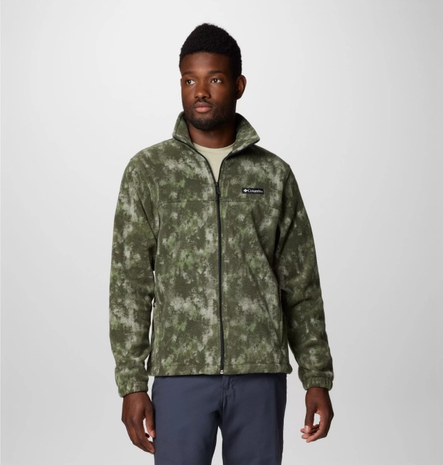 Columbia Steens Mountain™ Printed Jacket Ανδρική Ζακέτα Fleece Πράσινη