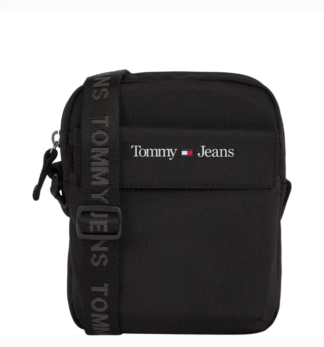 Tommy Hilfiger Tjm Essential Reporter Ανδρικη Τσαντα Μαυρη