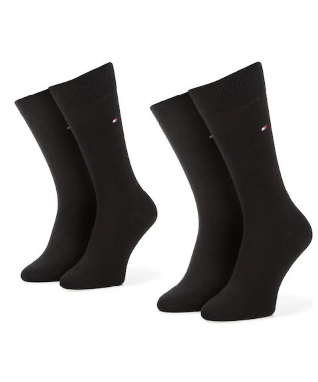 Tommy Hilfiger Th Men Sock Classic 2P Ανδρικεσ Καλτσεσ Μαυρεσ