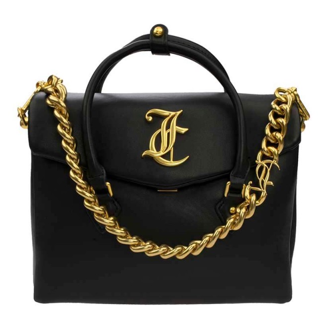 Juicy Couture Flap Bag With Doule Handle Γυναίκεια Τσάντα Μαύρη