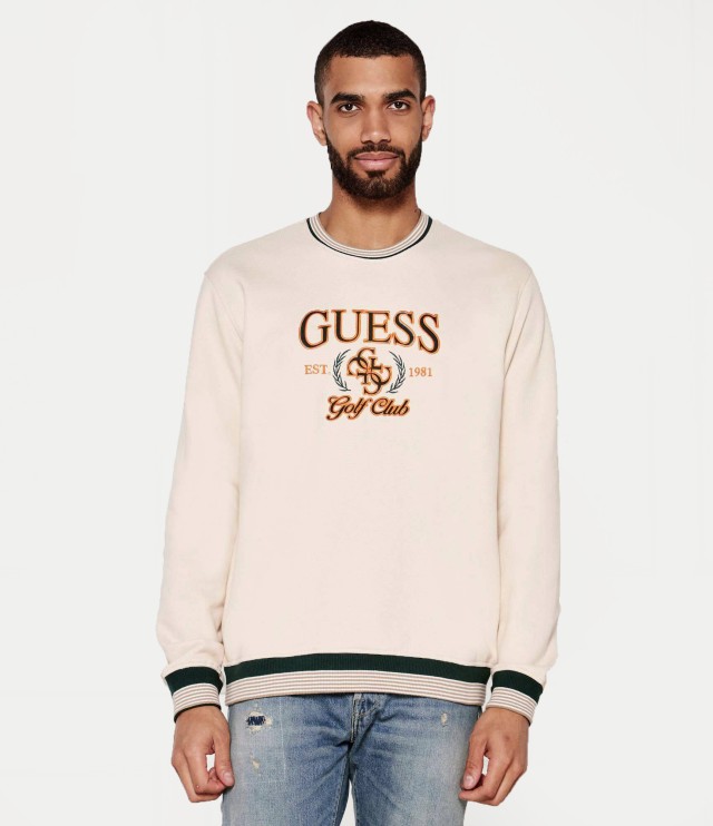 Guess Guess 4g Cn Sweatshirt Ανδρικό Φούτερ Μπεζ