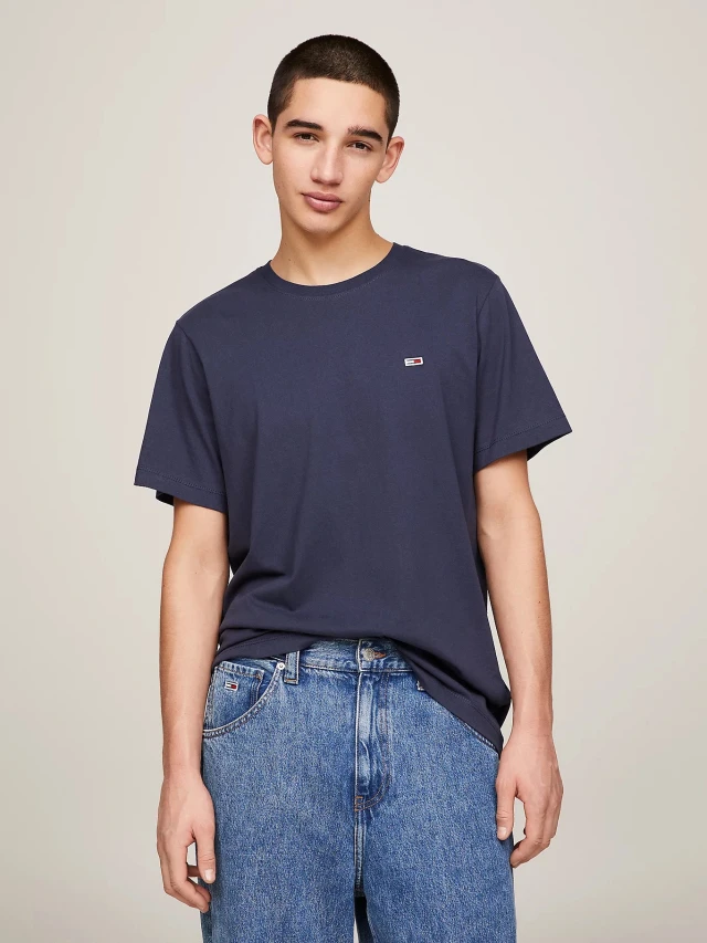Tommy Hilfiger Tjm Classic Jersey C Neck Ανδρική Μπλούζα Μπλε