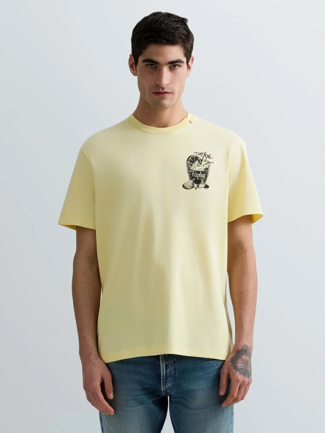 Replay Ανδρική Μπλούζα Κίτρινη