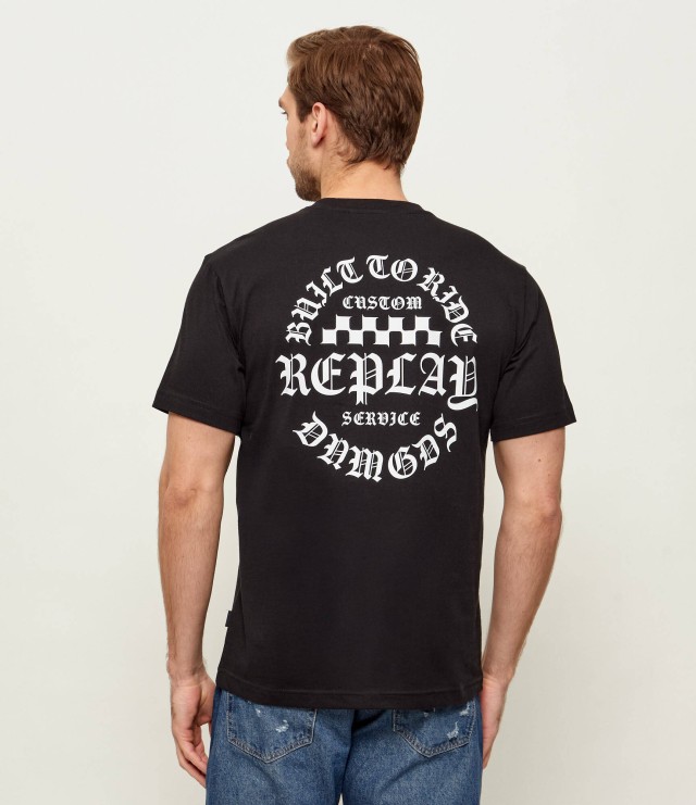 Replay Ανδρική Μπλούζα Μαύρη